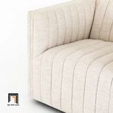  Ghế sofa đơn xinh xắn trang trí DT35 Brant vải nỉ trắng kem 