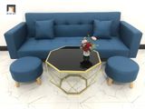  Bộ ghế sofa văng dài BTV dài 2m bật nằm xanh dương 