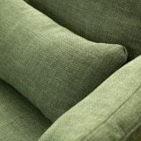  Ghế sofa đơn tròn thư giãn DT91 Daniela màu xanh lá vải nỉ bố 