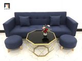  Ghế sofa băng giường nằm BTV dài 2m xanh dương đậm vải bố 
