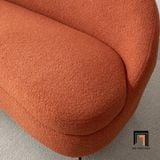  Ghế sofa đơn xinh xắn vải lông cừu DT111 Cayde màu cam đẹp 