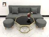 Bộ ghế sofa giường đa năng xám đen lông chuột dài 1m72 