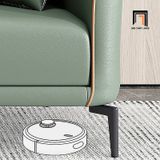  Set ghế sofa bọc da giả KT67 Polan hiện đại màu xanh lá 