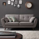  Sofa băng hiện đại BT62 Dropy dài 1m9 màu xám lông chuột 