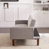  Sofa giường nằm giá rẻ GB71 Morones 2m vải nhung xám trắng 