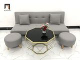  Bộ ghế sofa giường xám ghi trắng dài 1m72 cho phòng khách nhỏ 