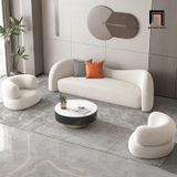  Sofa văng cong cho shop tiệm BT305 Farlet 2m1 vải lông cừu 