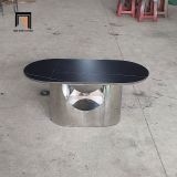  Bàn sofa phòng khách oval BTPK76 Camak 1m x 50 khung inox 