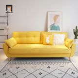  Bộ ghế sofa gia đình vải nỉ bố KT77 Dropy màu be xinh xắn 