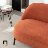  Ghế sofa đơn xinh xắn vải lông cừu DT111 Cayde màu cam đẹp 