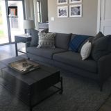  Ghế sofa băng màu xám trắng BT36 Jones 1m9 chân inox giá rẻ 