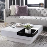  Bàn trà ván gỗ mdf vuông 80cm BSF26 Bagym phòng khách lớn 