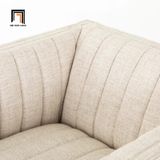  Ghế sofa đơn xinh xắn trang trí DT35 Brant vải nỉ trắng kem 