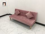  Bộ ghế sofa giường hồng vải nhung dài 1m72 cho shop tiệm nhỏ 