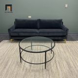  Ghế sofa băng màu xám trắng BT36 Jones 1m9 chân inox giá rẻ 