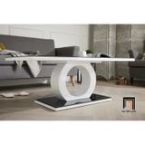  Bàn sofa khung chữ O BSF62 Parowan mặt kính đen 1m2 x 60 
