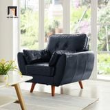  Ghế sofa đơn 1 người màu xanh than DT77 Rothry bọc da giả 