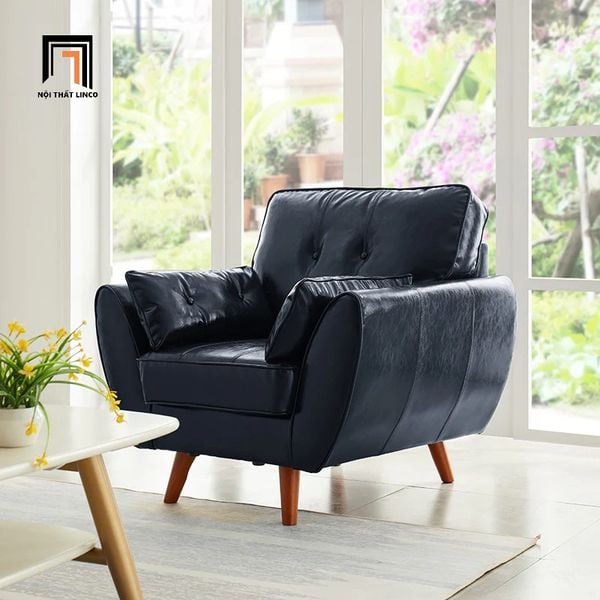 ghế sofa đơn 1 người xanh than