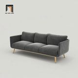 Ghế sofa đơn sang trọng DT79 Genlis bọc vải nhung xám đen 