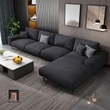  Bộ ghế sofa góc vải nỉ GT186 Pesca 3m x 1m6 màu đen than 