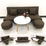  Bộ ghế sofa giường mini nâu đậm dài 1m72 cho phòng trọ 