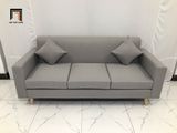  Bộ ghế sofa băng NS05 dài 1m9 giá rẻ màu xám ghi trắng 