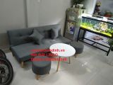  Bộ ghế sofa giường đa năng xám đen lông chuột dài 1m72 