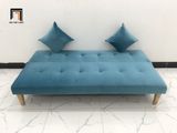  Bộ ghế sofa bed bật giường xanh dương vải nhung dài 1m72 