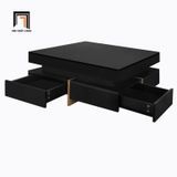  Bàn sofa phòng khách hiện đại màu đen BSF96 Nataka vuông 80 
