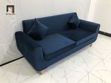  Bộ ghế sofa băng NS04 màu xanh đen vải nhung dài 1m9 