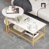  Cặp 2 bàn sofa xinh xắn BSF68 Javarrius phòng khách gia đình 