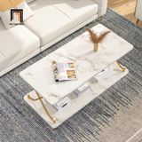  Bàn sofa mặt đá 2 tầng xinh xắn BSF69 Kempst khung chân đẹp 