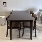  Bộ bàn ăn 4 người 15-KH4G10-B107 màu nâu đậm cho chung cư 