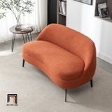  Bộ ghế sofa bọc vải lông cừu KT129 Cayde màu carrot nhỏ gọn 