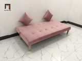  Bộ ghế sofa giường hồng vải nhung dài 1m72 cho shop tiệm nhỏ 