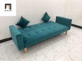  Bộ ghế sofa giường thông minh BTV dài 2m xanh lá vải nhung 