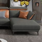  Bộ ghế sofa góc L gật gù GT212 Khalaf 3m x 1m6 da công nghiệp 
