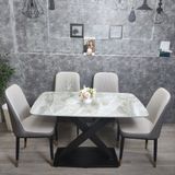  Bộ bàn ăn 4 ghế đá 1m2 ceramic 1-BAD4-G2-B70 nhập khẩu 