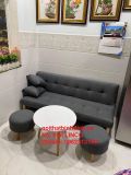  Bộ ghế sofa giường đa năng xám đen lông chuột dài 1m72 