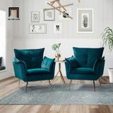  Ghế sofa đơn sang trọng DT4 Toulouse vải nhung cho shop tiệm 