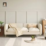  Ghế sofa băng trẻ trung BT148 Ivy 1m9 vải nỉ trắng kem 