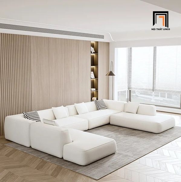 sofa chữ U cho chung cư hiện đại