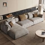  Ghế sofa góc L cao cấp GT138 Columbus 2m8 x 1m6 da Pu xám 