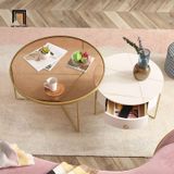  Cặp bàn sofa phòng khách tròn BSF6 Colen cho chung cư đẹp 