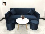  Bộ ghế sofa băng xanh đen BG03 dài 1m9 vải nhung nỉ giá rẻ 
