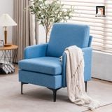  Ghế sofa đơn phòng khách giá rẻ DT105 Ghisham vải xanh dương 
