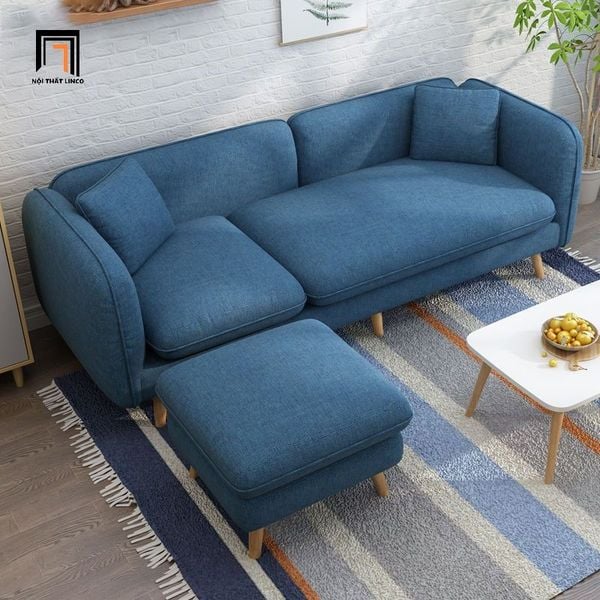 bộ ghế sofa băng xanh dương 2m1