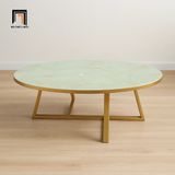 Bàn trà phòng khách mặt kính vân giả đá BTPK1 Sergee 1m x 50 