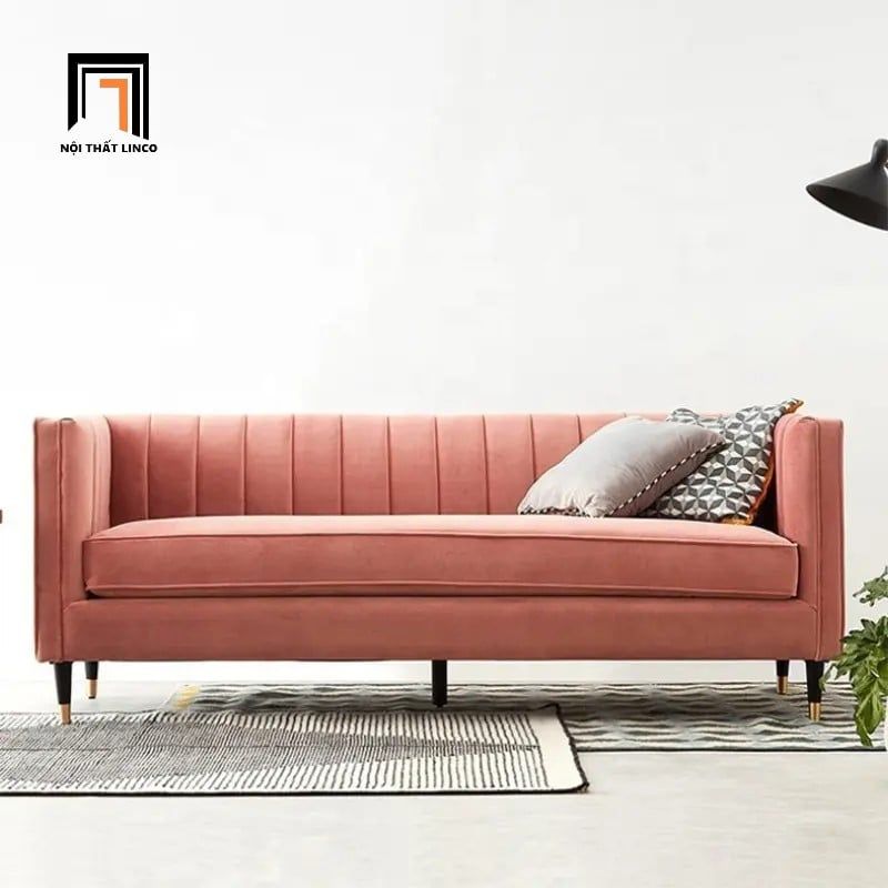  Ghế sofa băng sang trọng 2m1 BT81 Nova vải nhung xanh lá 