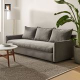  Ghế sofa băng vải nỉ nhung 2m BT124 Easton xám lông chuột 